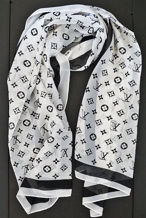 black and white lv scarf|genuine louis vuitton scarf.